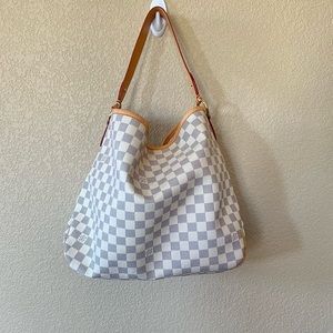 Louis Vuitton Delightful MM in Damier Azur/Light Pink